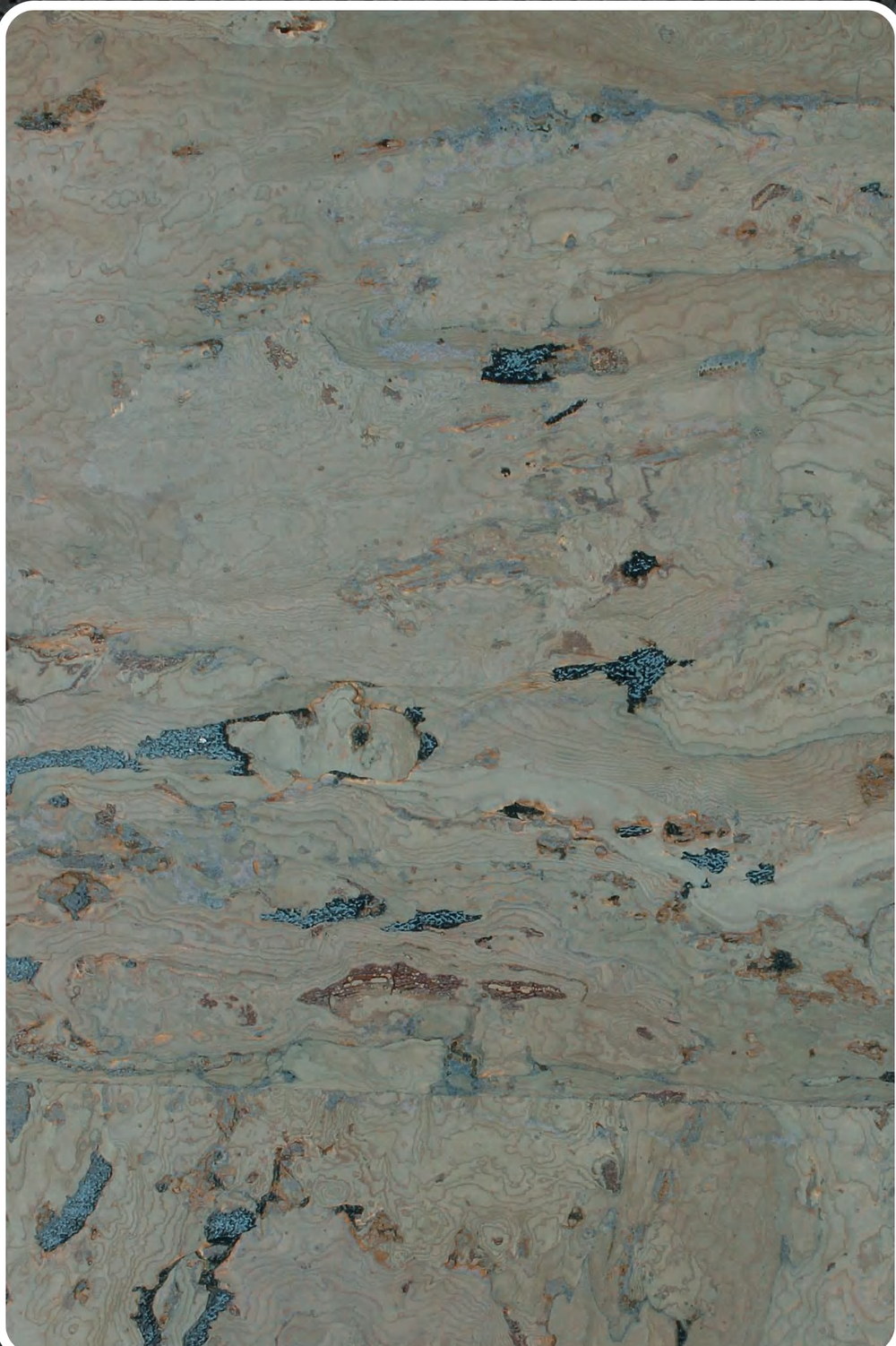 Close-up texture of flat cork wall panel K25-ZR211-S035H