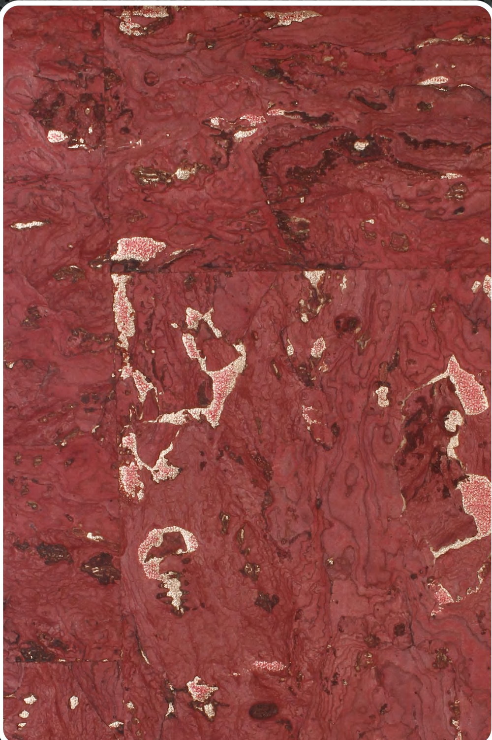 Close-up texture of flat cork wall panel K25-ZR211-S039X