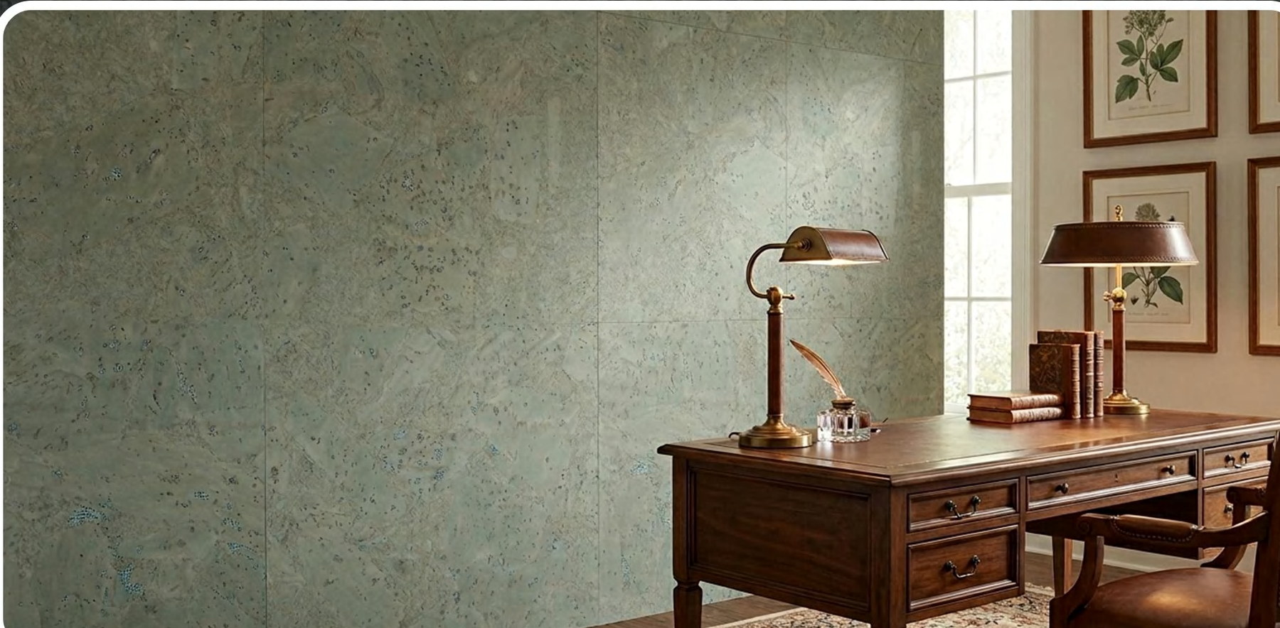 K25-ZR213-S035 flat cork wall panel shown in an interior application