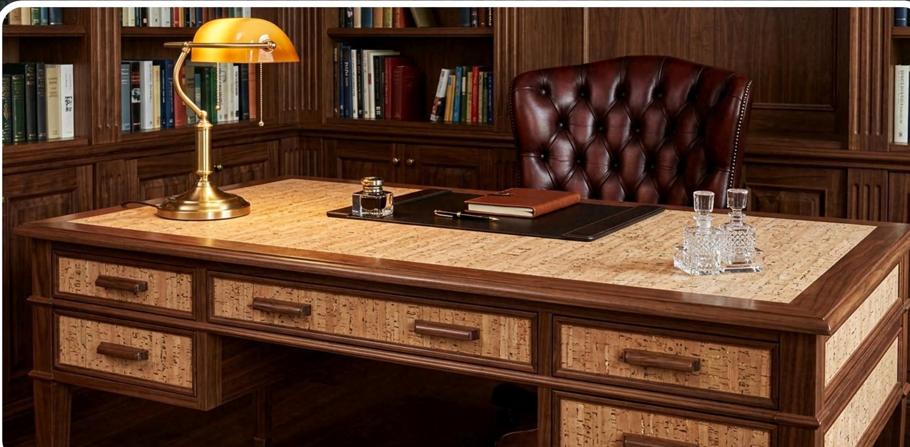 ZR113-S01J flat cork wall panel shown in an interior application