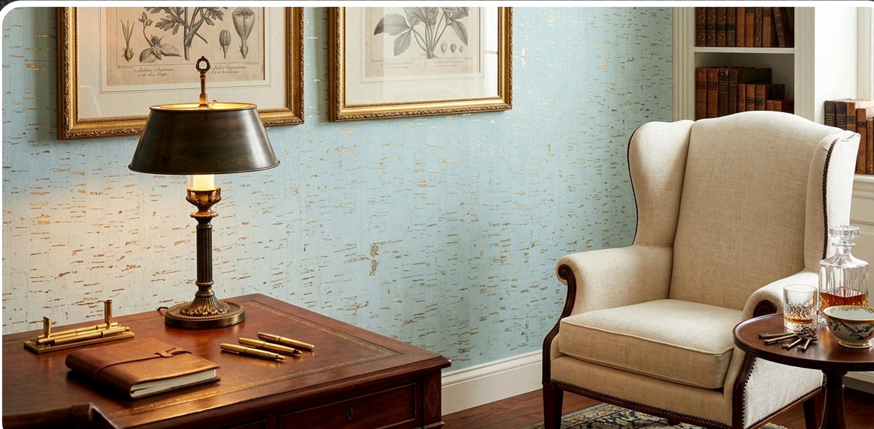 ZR113-S03J flat cork wall panel shown in an interior application