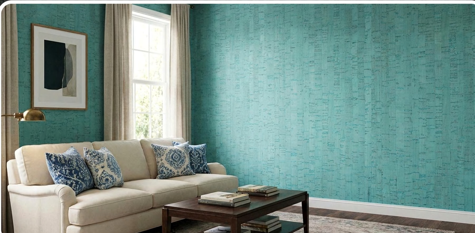 ZR113-S05 flat cork wall panel shown in an interior application