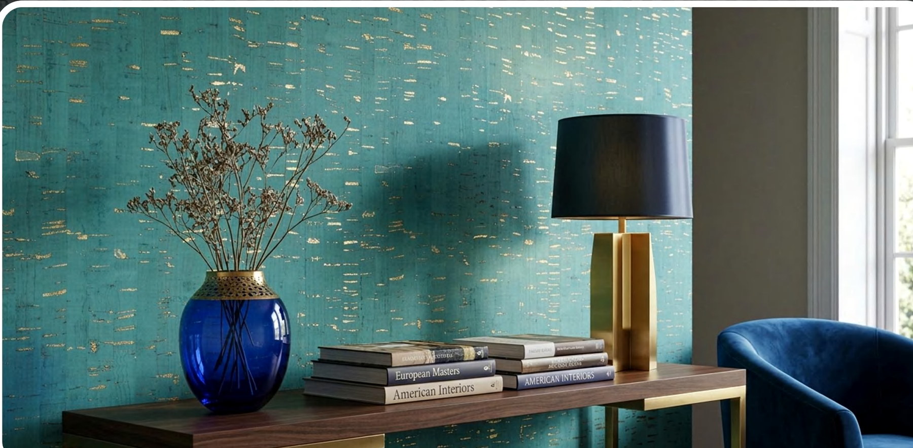 ZR113-S05J flat cork wall panel shown in an interior application