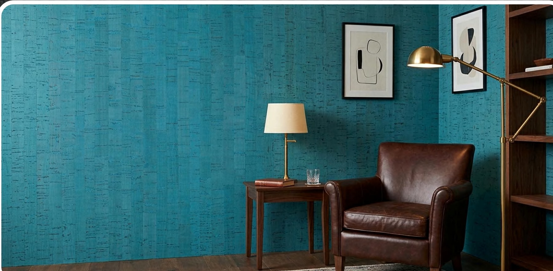 ZR113-S10 flat cork wall panel shown in an interior application