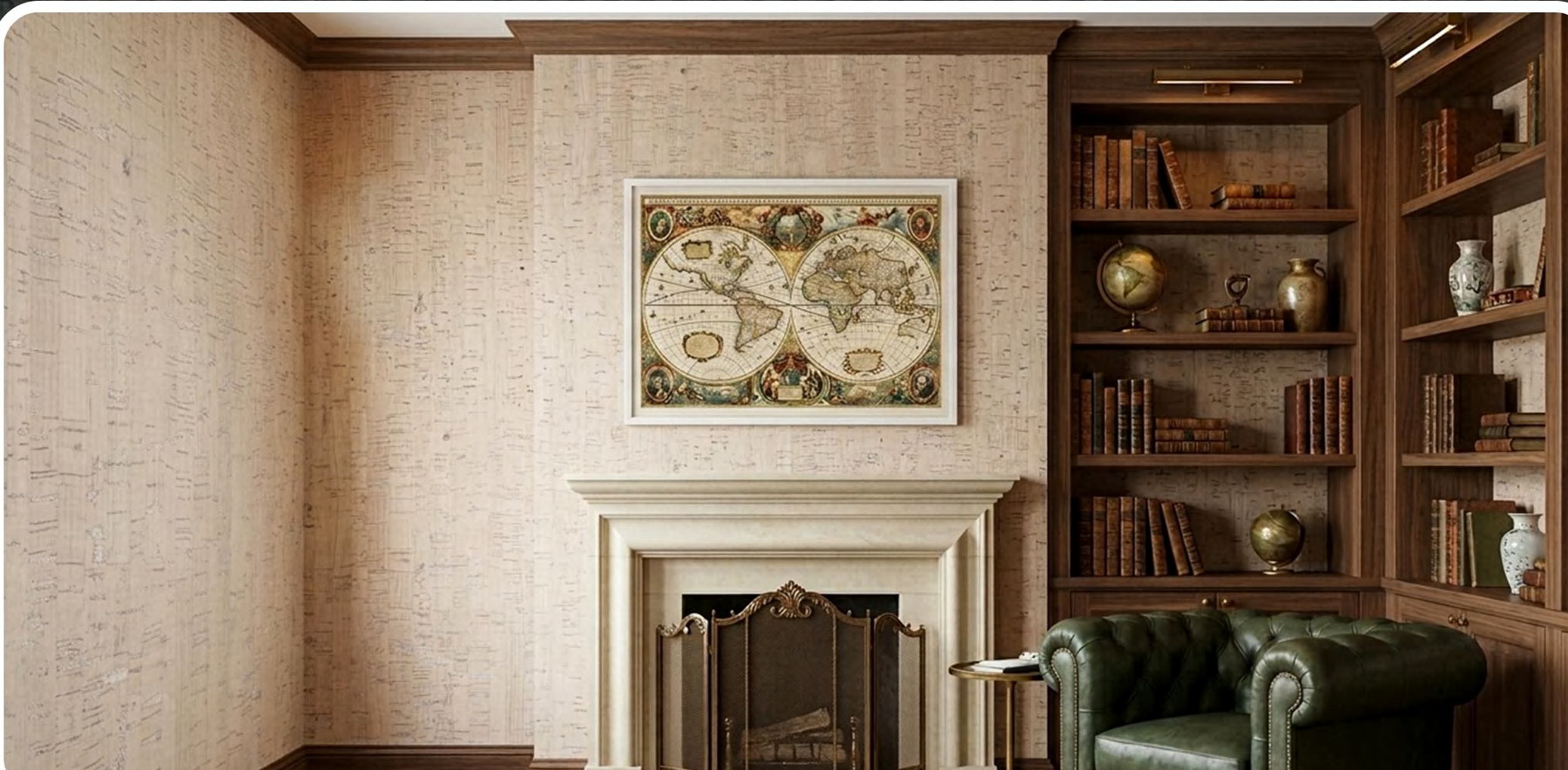 ZR113-S20 flat cork wall panel shown in an interior application
