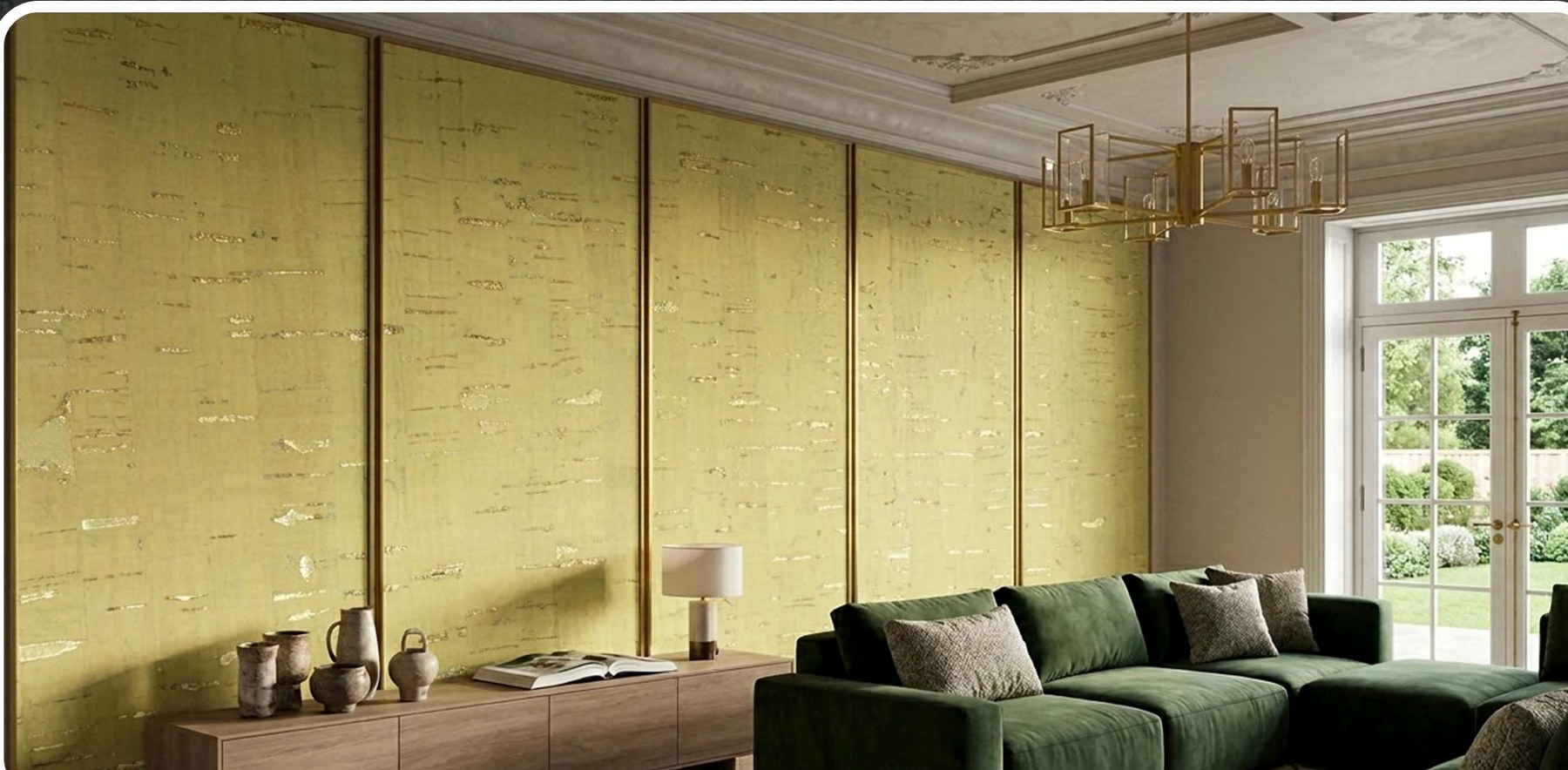 ZR113-S23J flat cork wall panel shown in an interior application
