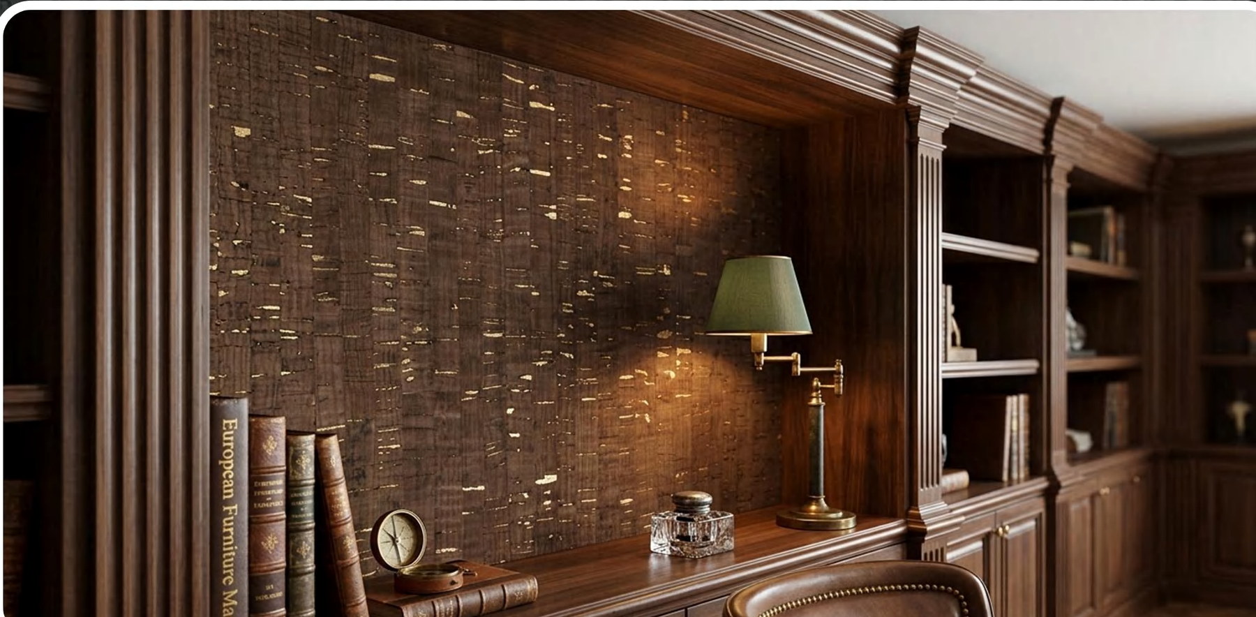 ZR113-S38J flat cork wall panel shown in an interior application