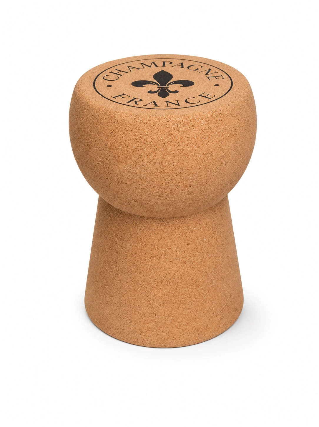 Champagne Cork Stool model IT-HF-07 in solid cork