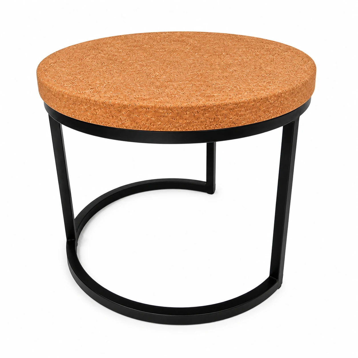 Cork Table model IT-HF-04 with cork top and stainless steel frame